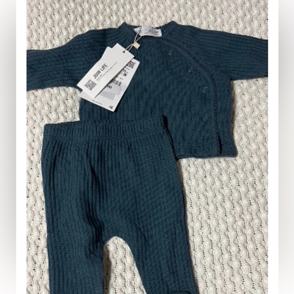 Zara Cozy Blue Baby Knit Set